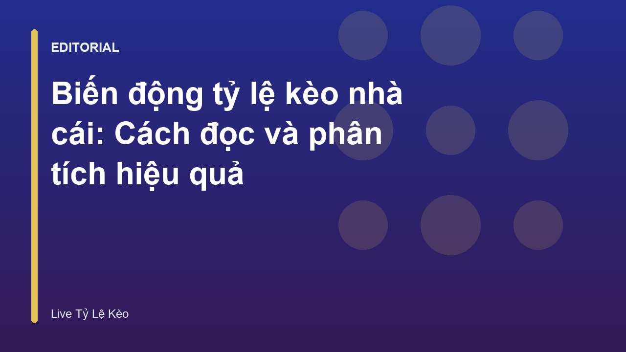 Biểu đồ minh họa biến động tỷ lệ kèo nhà cái