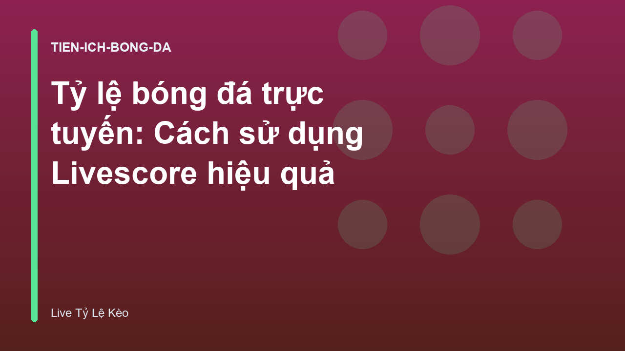 Read more about the article Tỷ lệ bóng đá trực tuyến: Cách sử dụng Livescore hiệu quả